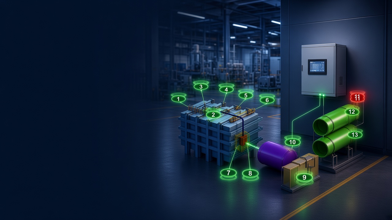 EMS leak monitoring points in a factory