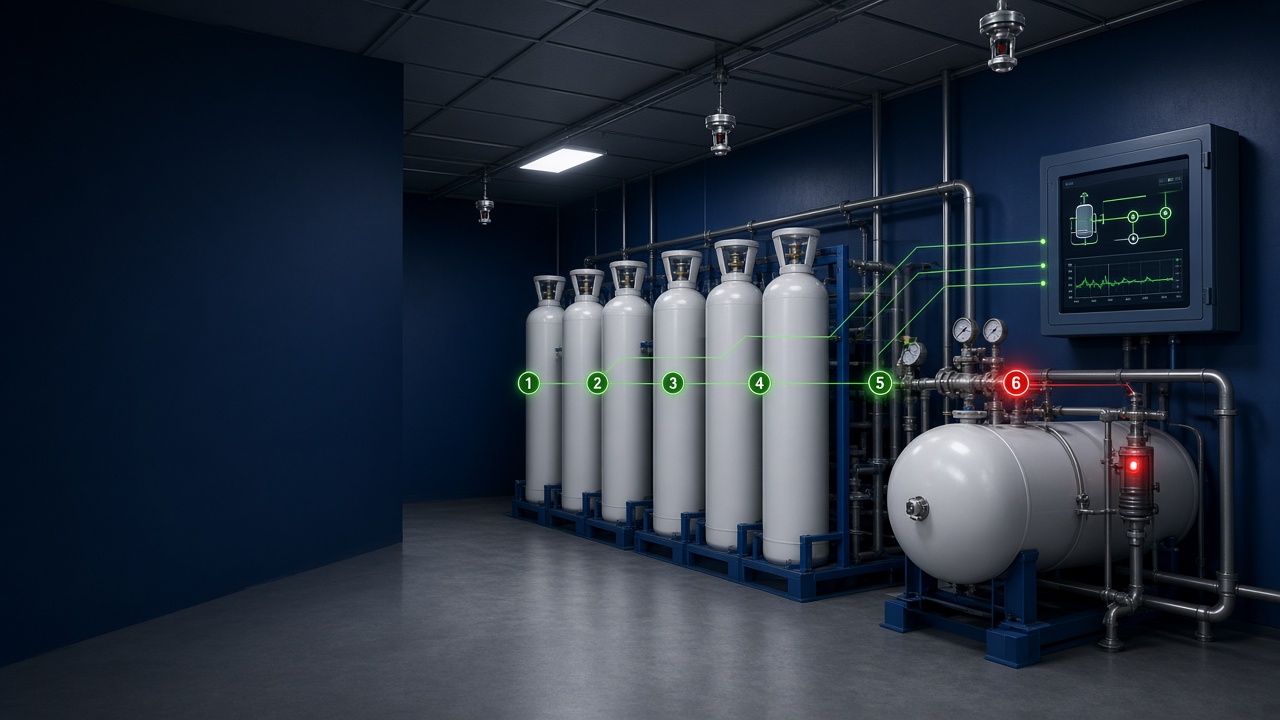 Hydrogen storage room leak monitoring
